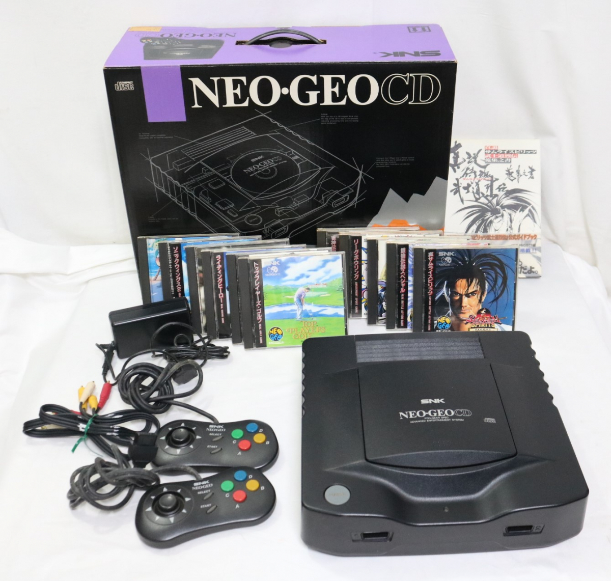 SNK NEO GEO CD-T01 本体 コントローラー ソフト11枚セット