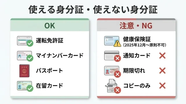 身分証で迷わない|使えるもの・使えないもの