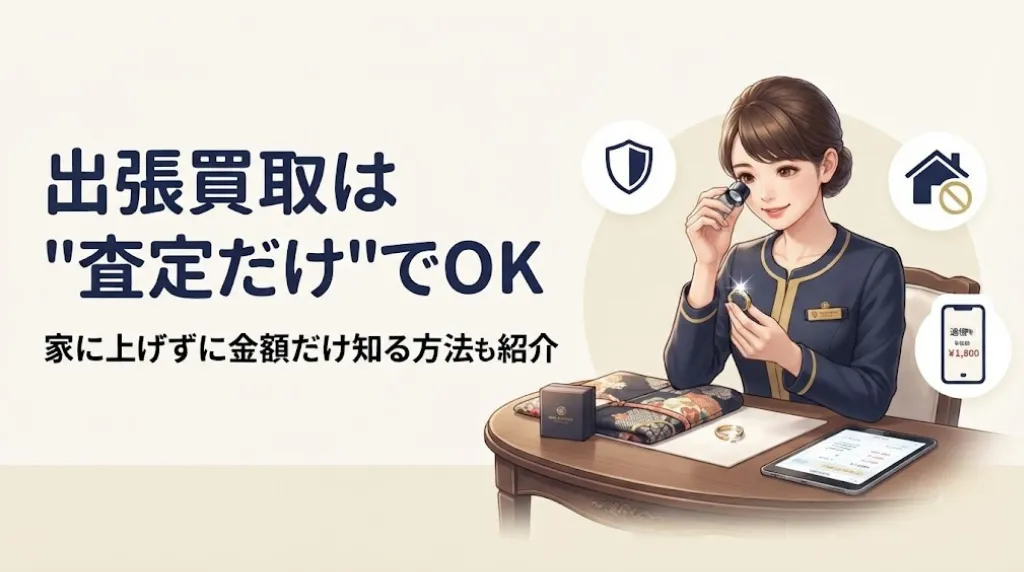 出張買取で査定だけ|家に上げず金額を知る安全な方法