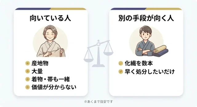 向いている人 / 別の手段が向く人