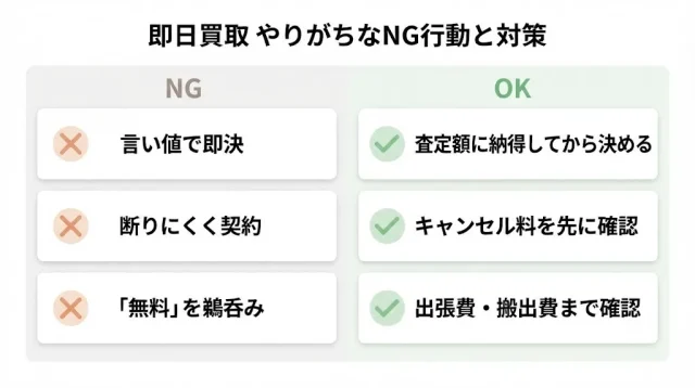 即日で呼ぶ前に知っておきたい"損しやすい落とし穴"と回避法