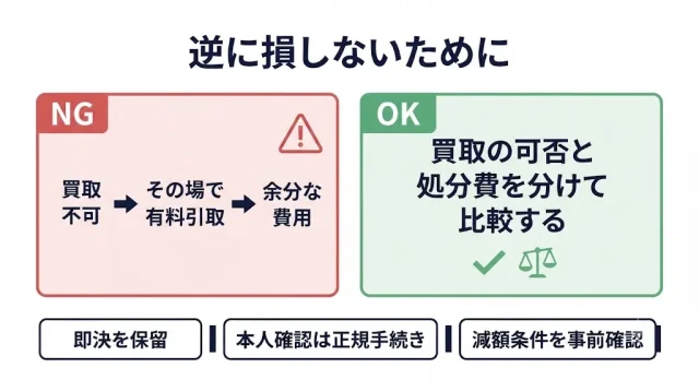 買取で損しないための注意点とよくある失敗
