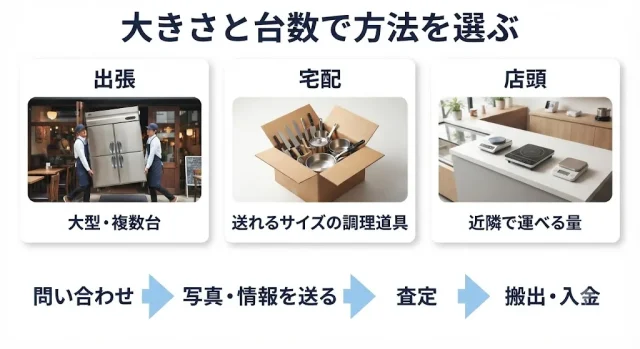 査定前の準備と、出張・宅配・店頭の選び方