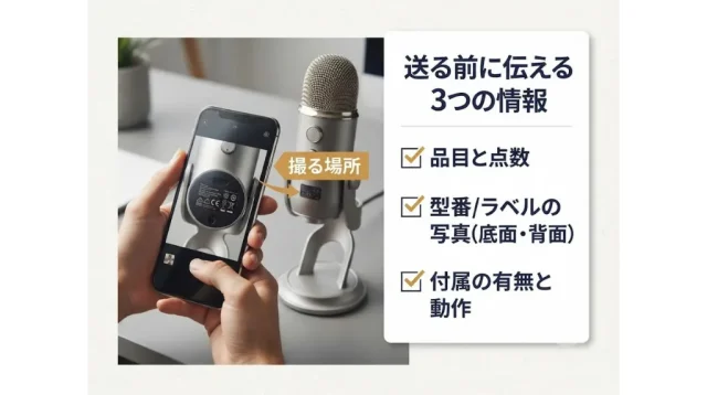 依頼前の準備:写真・型番・点数の伝え方と、送る前の注意点