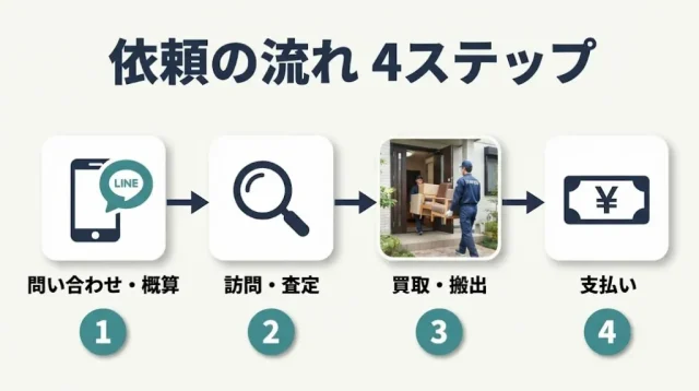 家まるごと不用品買取の流れと当日の進み方