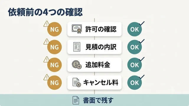 買取か回収か・業者選びのチェックリスト