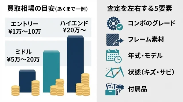買取相場の目安と、査定額を左右する5つの要素
