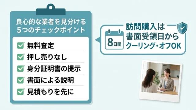 出張買取の"押し買い"と訪問購入のクーリング・オフ
