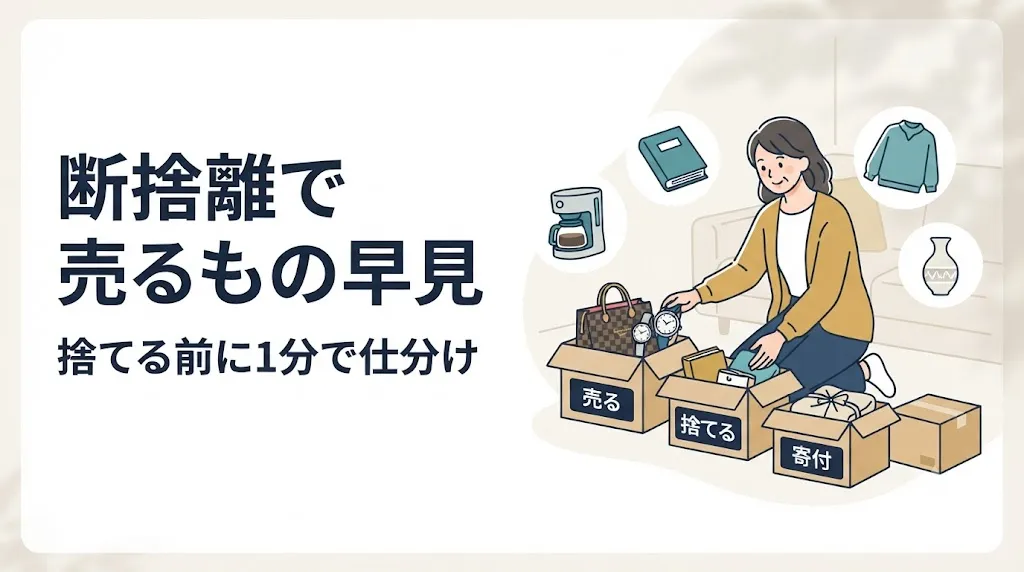 断捨離で売るもの早見|捨てる前に1分で仕分けするコツ