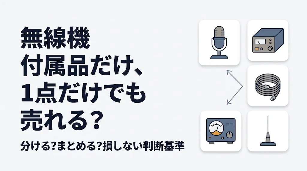 無線機の付属品・1点だけ買取｜損しない分け方の基準
