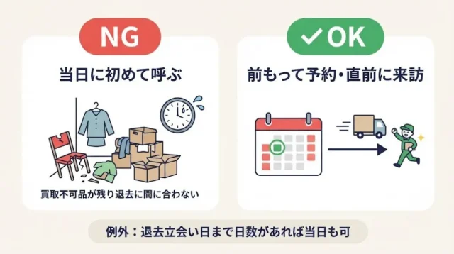 当日・前日に呼ぶのがNGな理由