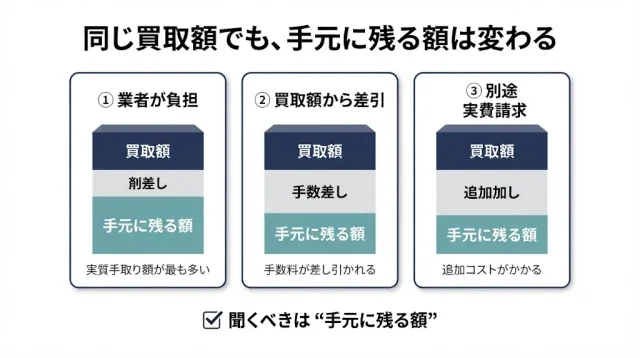 搬出費用は買取額から引かれる?お金の流れを先に整理する