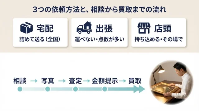 査定・買取の依頼方法と当日までの流れ