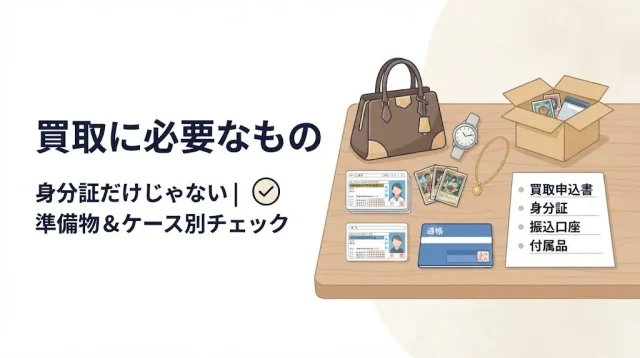 買取に必要なものは身分証だけじゃない｜準備物とケース別まとめ