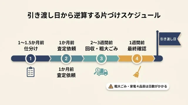 引き渡し日から逆算する住み替え×買取スケジュール