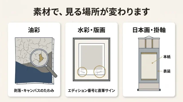 同じ傷みでも重さが違う──素材別の見方