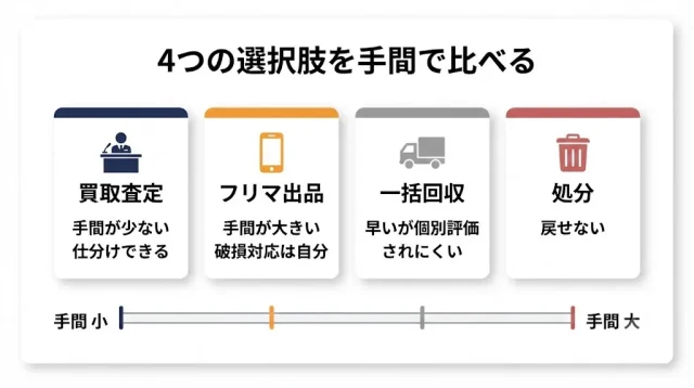 売る・自分で出品する・処分する、どれを選ぶか