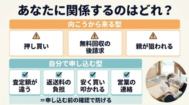 不用品買取で実際に多いトラブル7つ