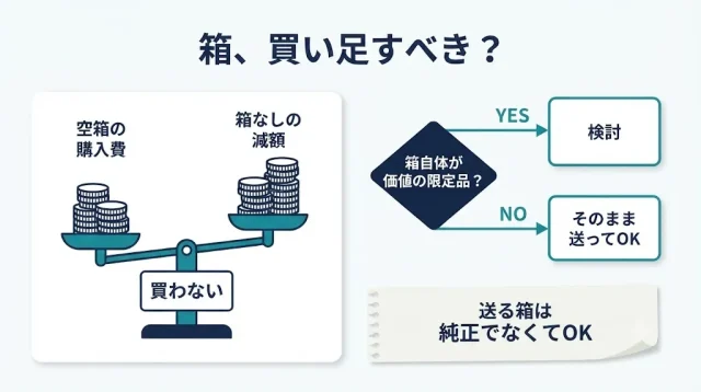 箱を買い足す・代用箱で送るべき?費用対効果の判断