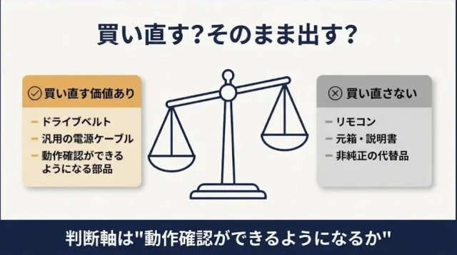 欠品パーツは買い直してから売るべきか