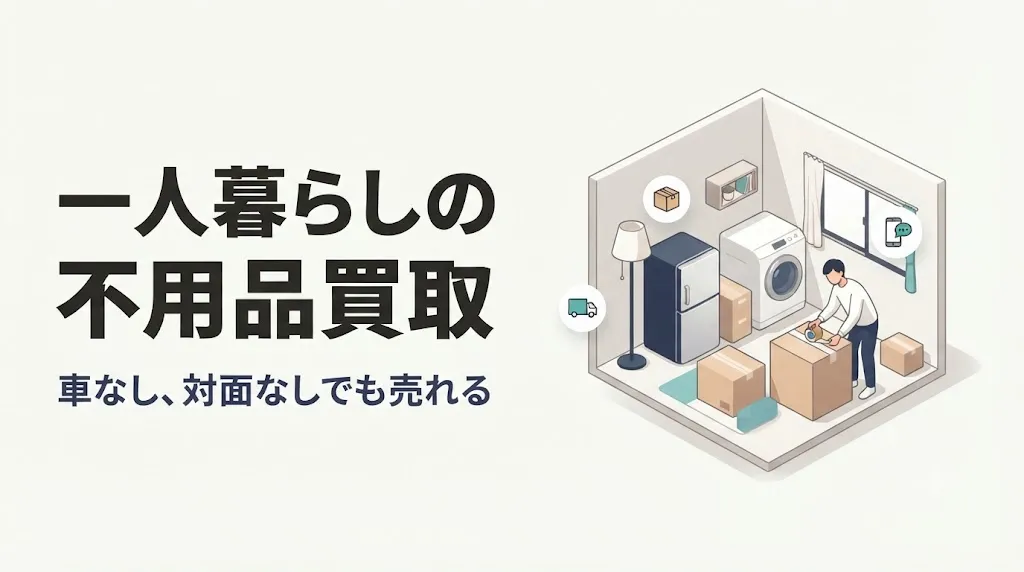 一人暮らしの不用品買取｜車なし・対面なしで売る方法