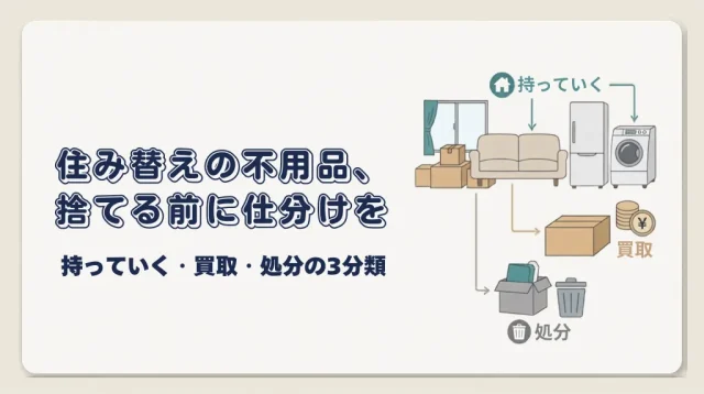 住み替えの不用品買取｜引き渡し日から逆算する手放し方