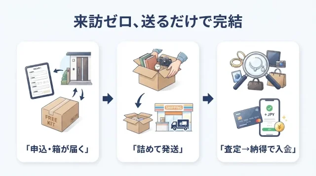 一番バレないのは「宅配買取」｜誰も来ないから見られようがない
