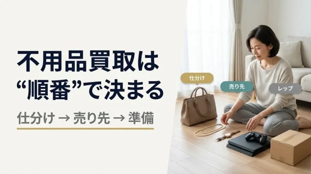 不用品買取で高く売るコツ｜損しない順番と仕分け術
