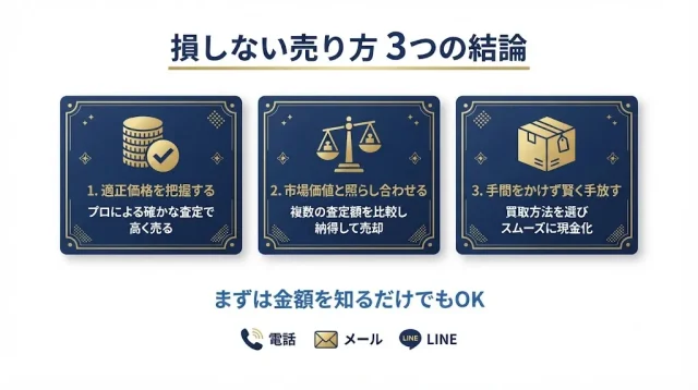 損しない売り方 3つの結論