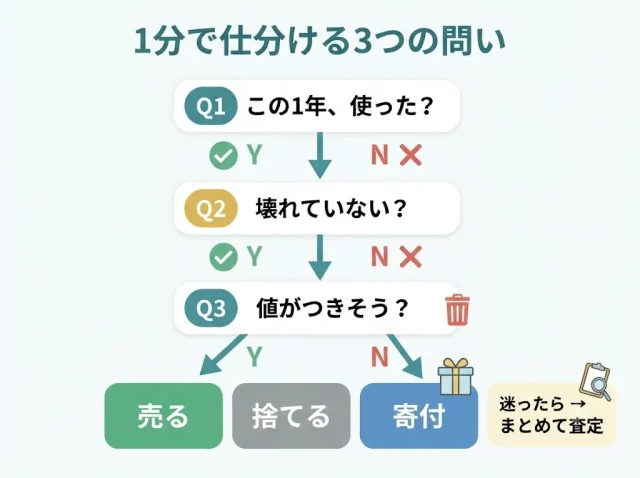 1分で仕分ける3つの問い