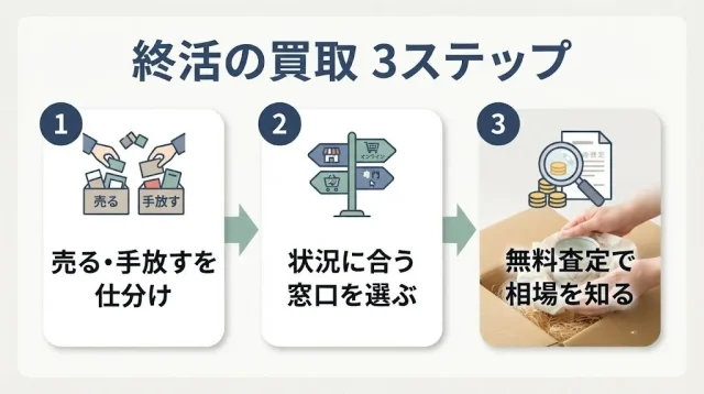 終活の買取 3ステップ