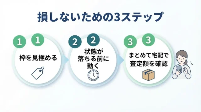 損しないための3ステップ
