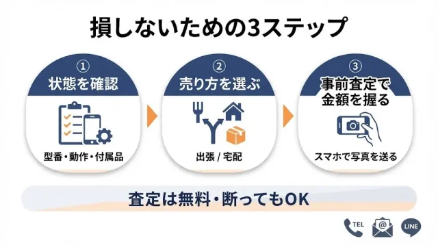 損しないための3ステップ