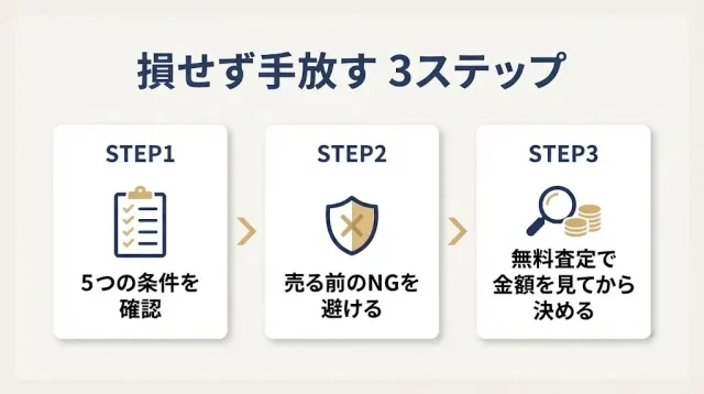 損せず手放す 3ステップ