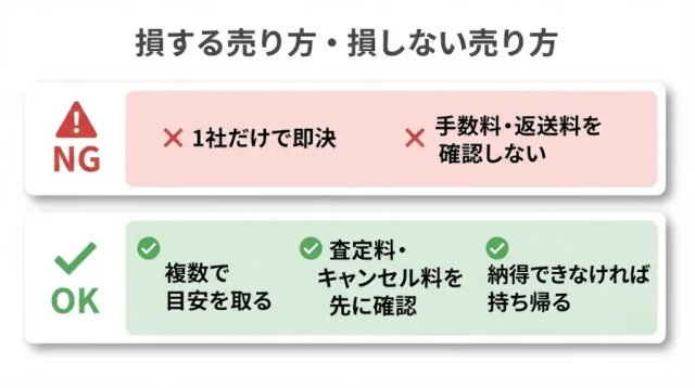 損したとならないための注意点