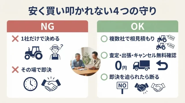 押し買い・安値提示で損しないために