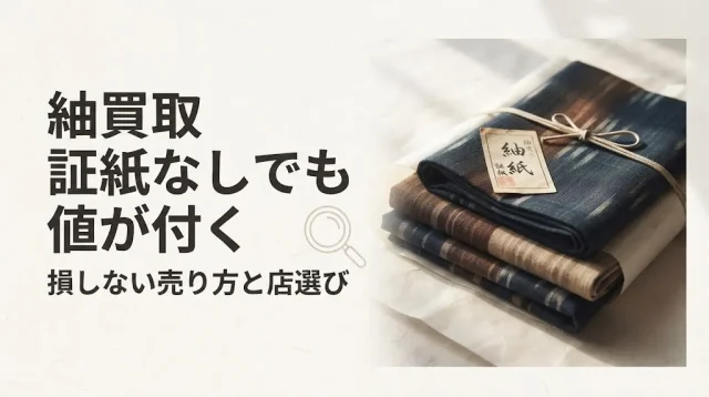 紬買取は証紙なしでも値が付く｜損しない売り方と店選び