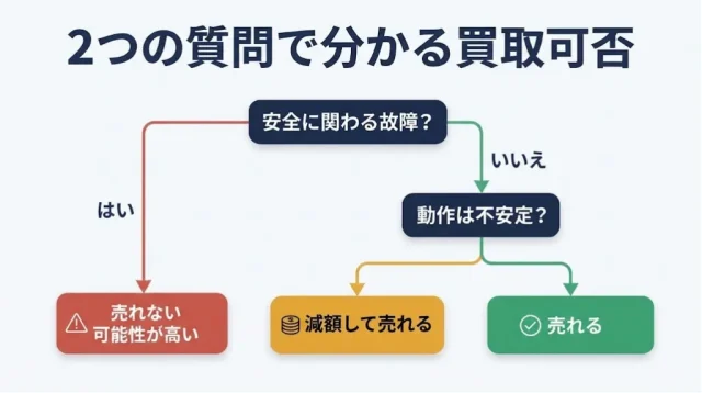2つの質問で分かる買取可否