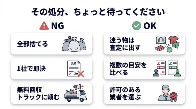 空き家の不用品買取｜失敗しやすいポイントと防ぎ方