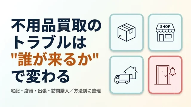 不用品買取のトラブル7例｜押し買いとの違いと防ぎ方