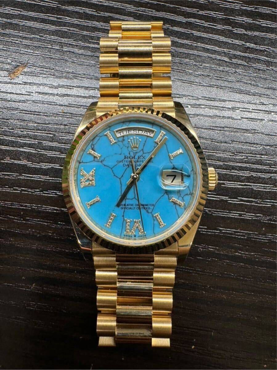 ROLEX ロレックス デイトデイト 128238 ターコイズ