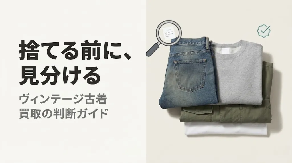 ヴィンテージ古着買取|捨てる前に自分でできる見分け方