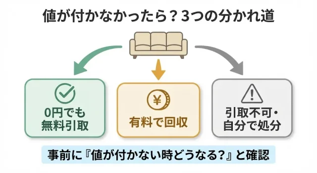 値段が付かなかったソファはどうなる?