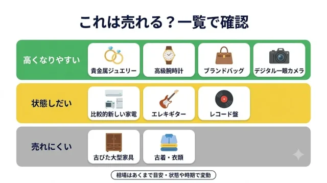 実家で売れるもの・売れにくいもの