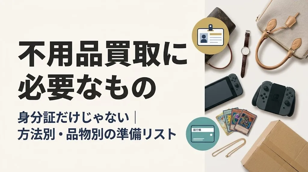 不用品買取に必要なもの|方法別・品物別の準備リスト