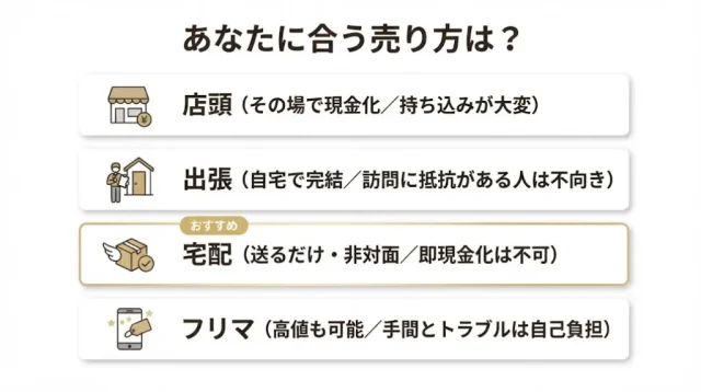 どこで・どう売る?買取方法と業者の選び方