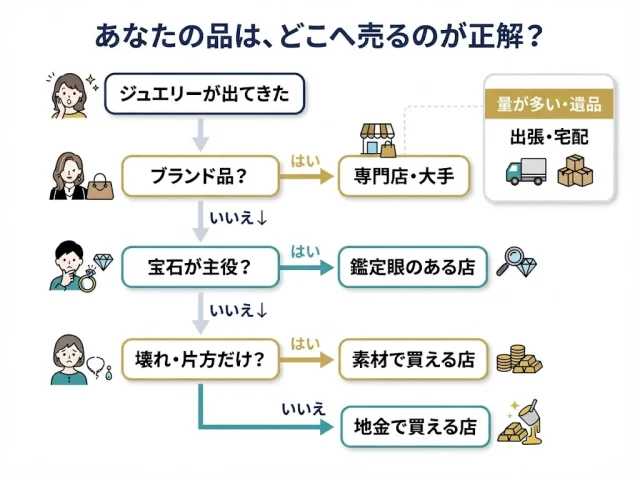 あなたのジュエリーはどこに売るのがいい?