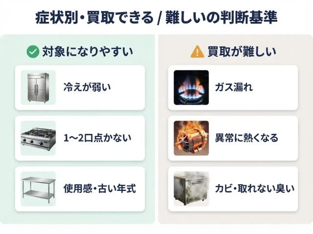 あなたのケースはどっち?故障レベル別の買取可否