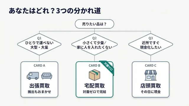 あなたはどれ？3つの分かれ道