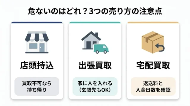 危ないのはどれ？ 方式別の注意点